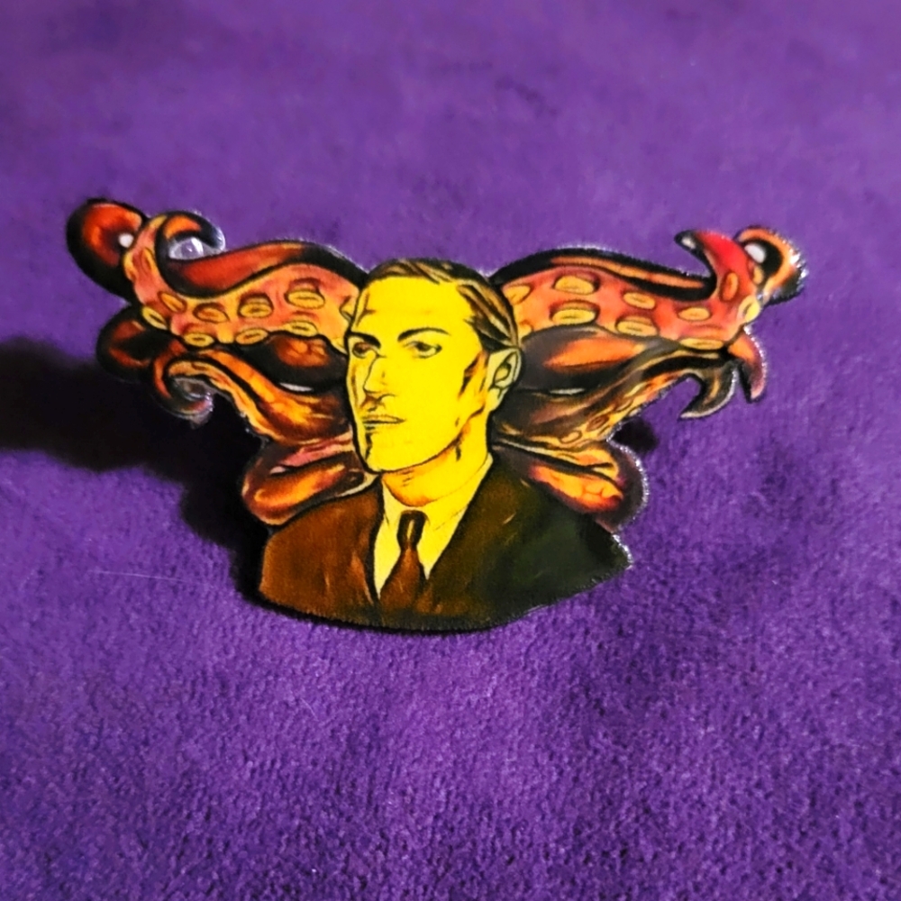 Lovecraft tribute pin